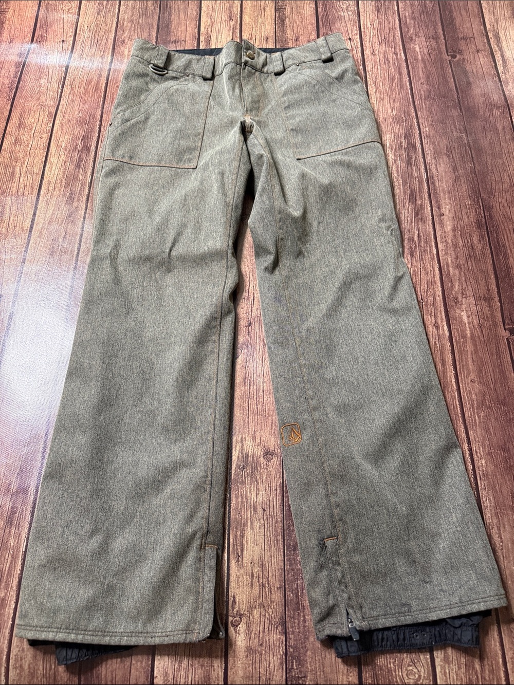 VOLCOM Grey Straight-Leg Snow Pants